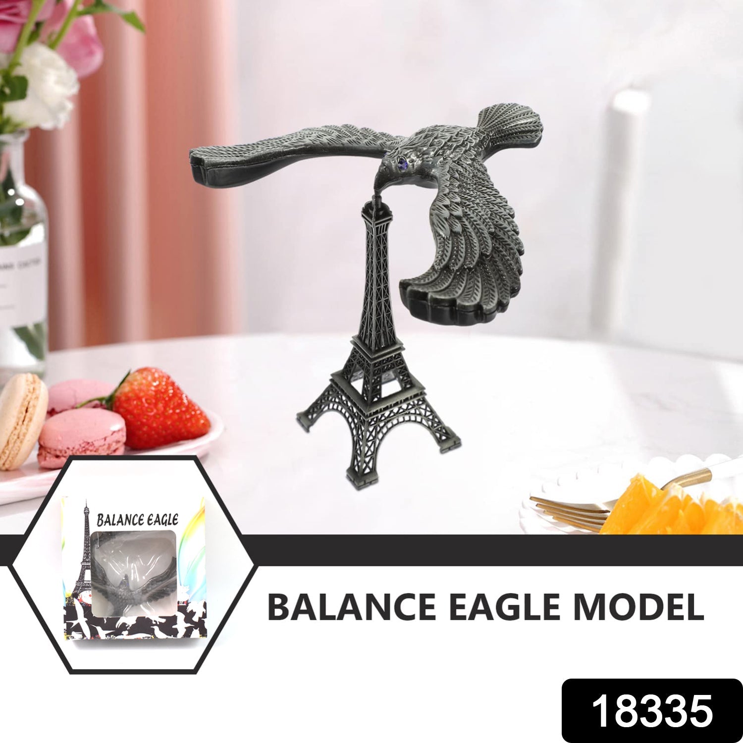 Balancing Eagle Toy – Gravity-Defying Metal Desk Decor | Indo Glow Secondary image