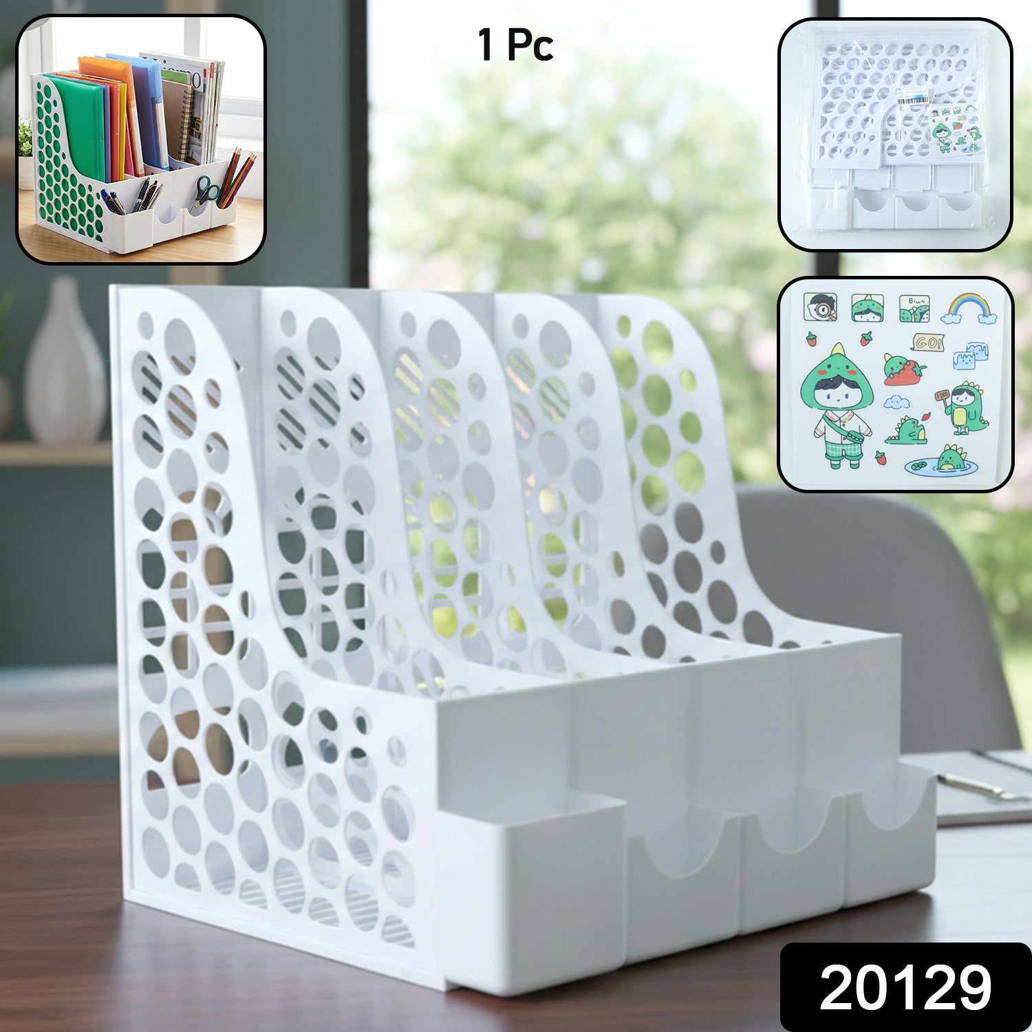 Desk Organizer File Holder – Vertical Multipurpose Workspace Storage Secondary image