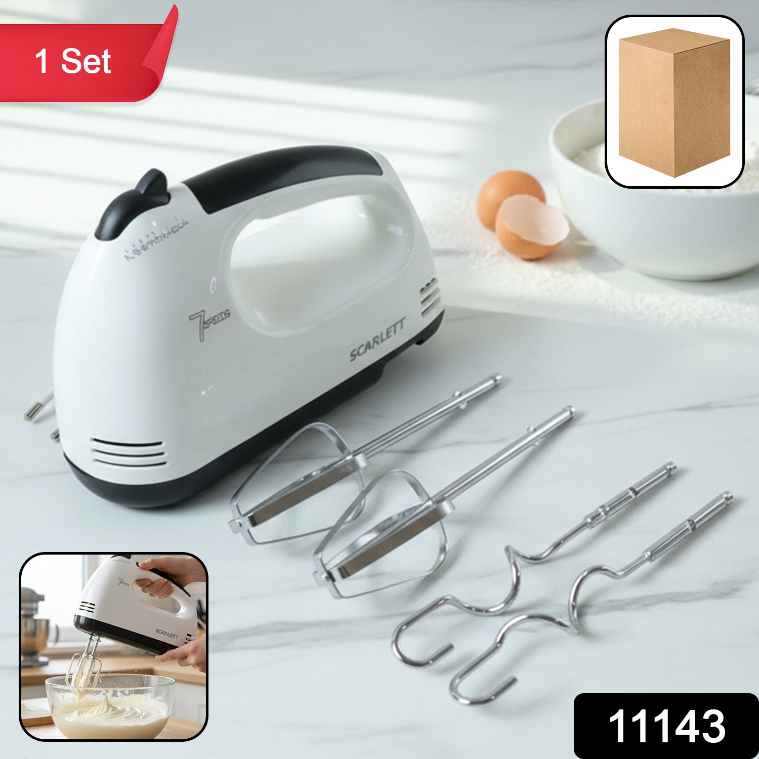 Electric Hand Mixer – Multi-Speed Kitchen Baking Appliance Secondary image