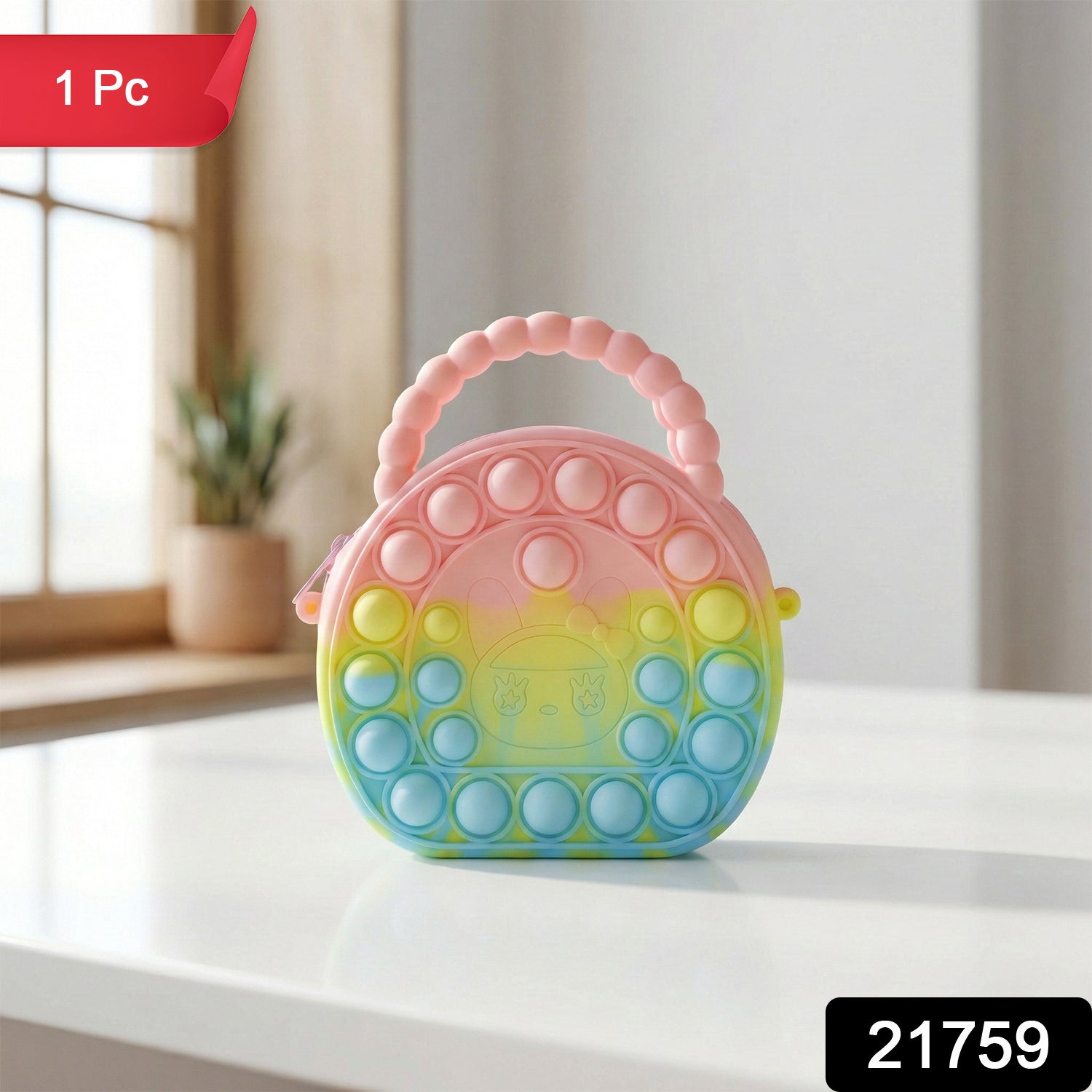 Rainbow Silicone Pop It Coin Purse – Fun Stress Relief Accessory Secondary image