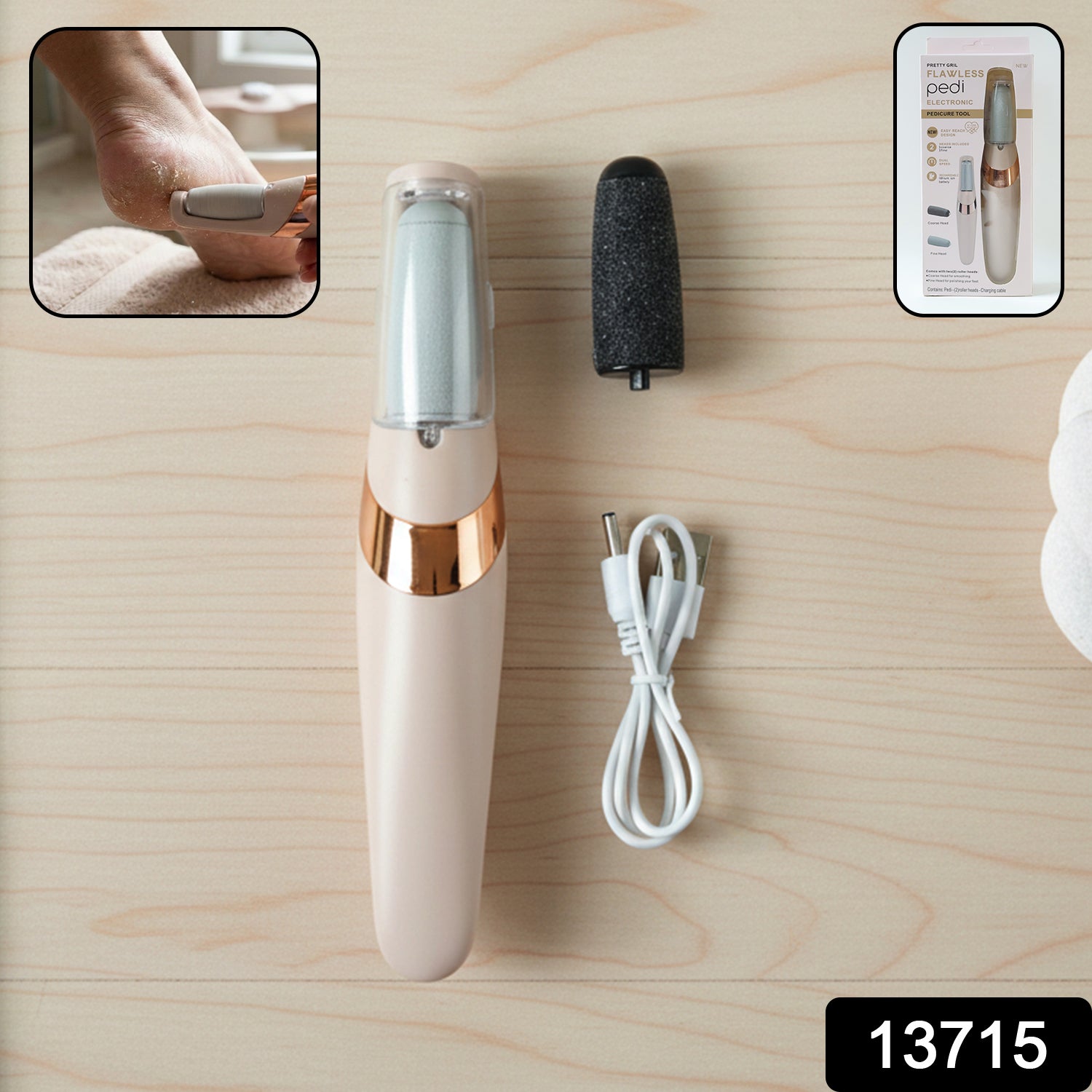 Electronic Pedicure Tool – Rechargeable & Cordless | Velvet Wellness Secondary image