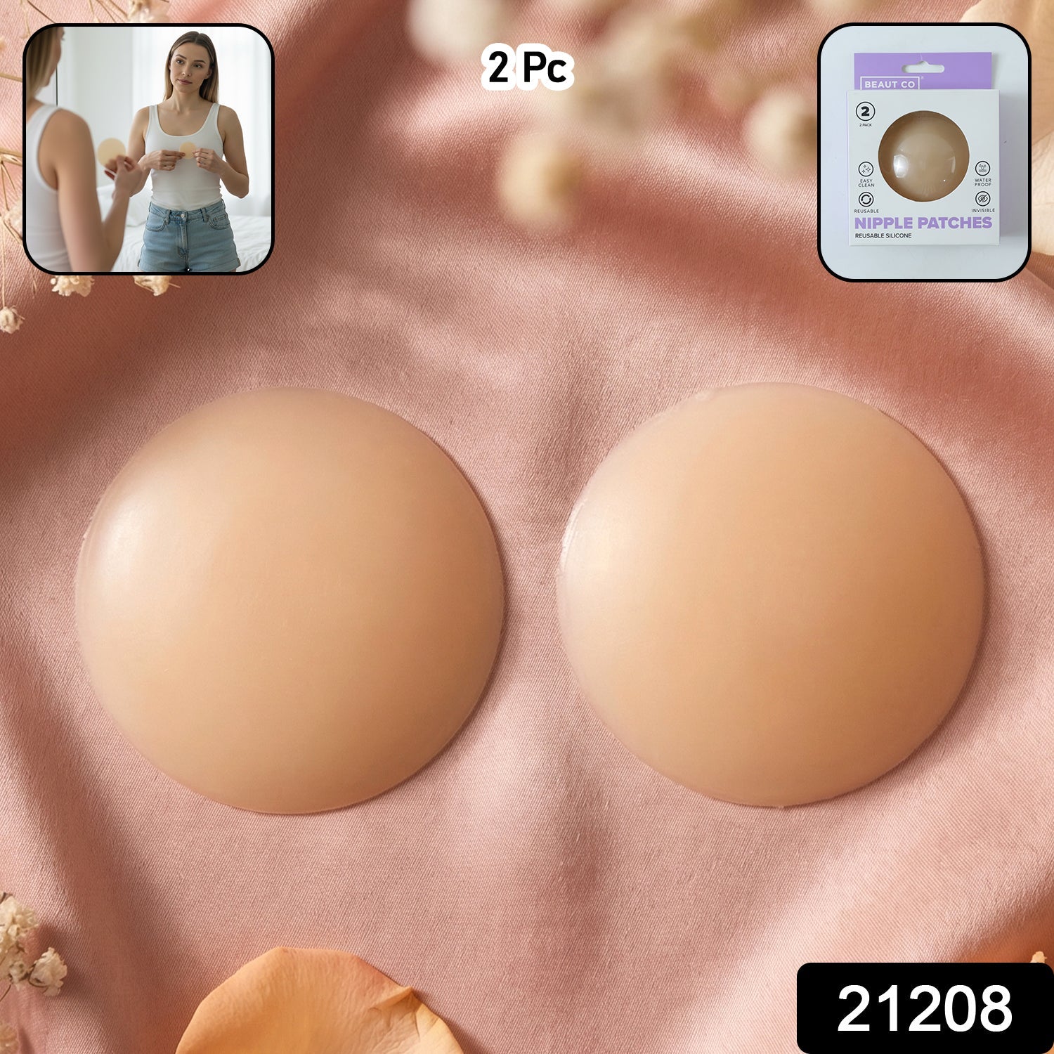 Reusable Silicone Nipple Cover Patches – Seamless & Comfortable Fit Secondary image