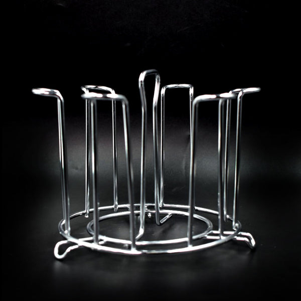Durable glassware rack designed for safe and accessible storage.