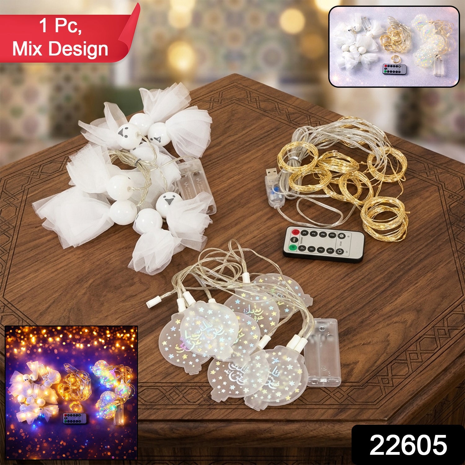 Decorative LED String Light Set – Stylish Mix Design for Home Decor Secondary image