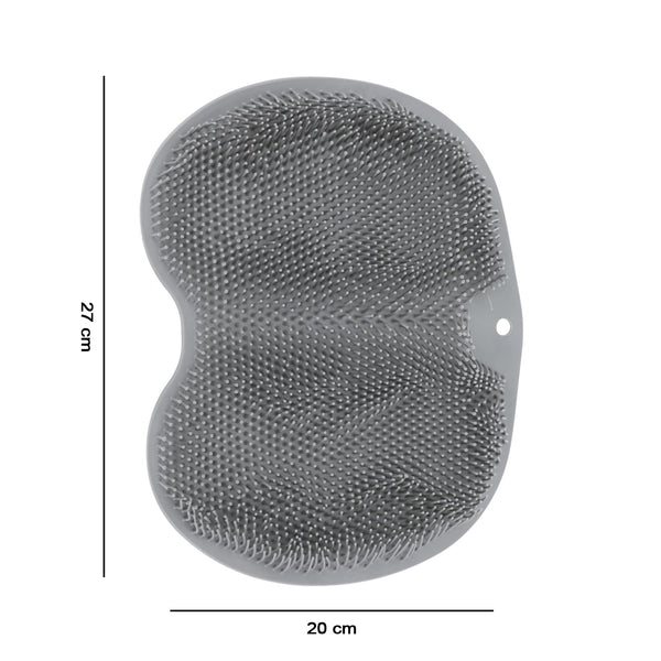 Silicone bathroom foot scrubbing mat detail