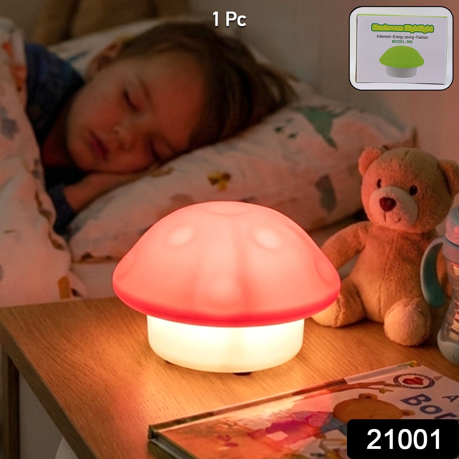 Mushroom Shaped LED Night Light – Soft Glow Energy Saving Lamp Secondary image