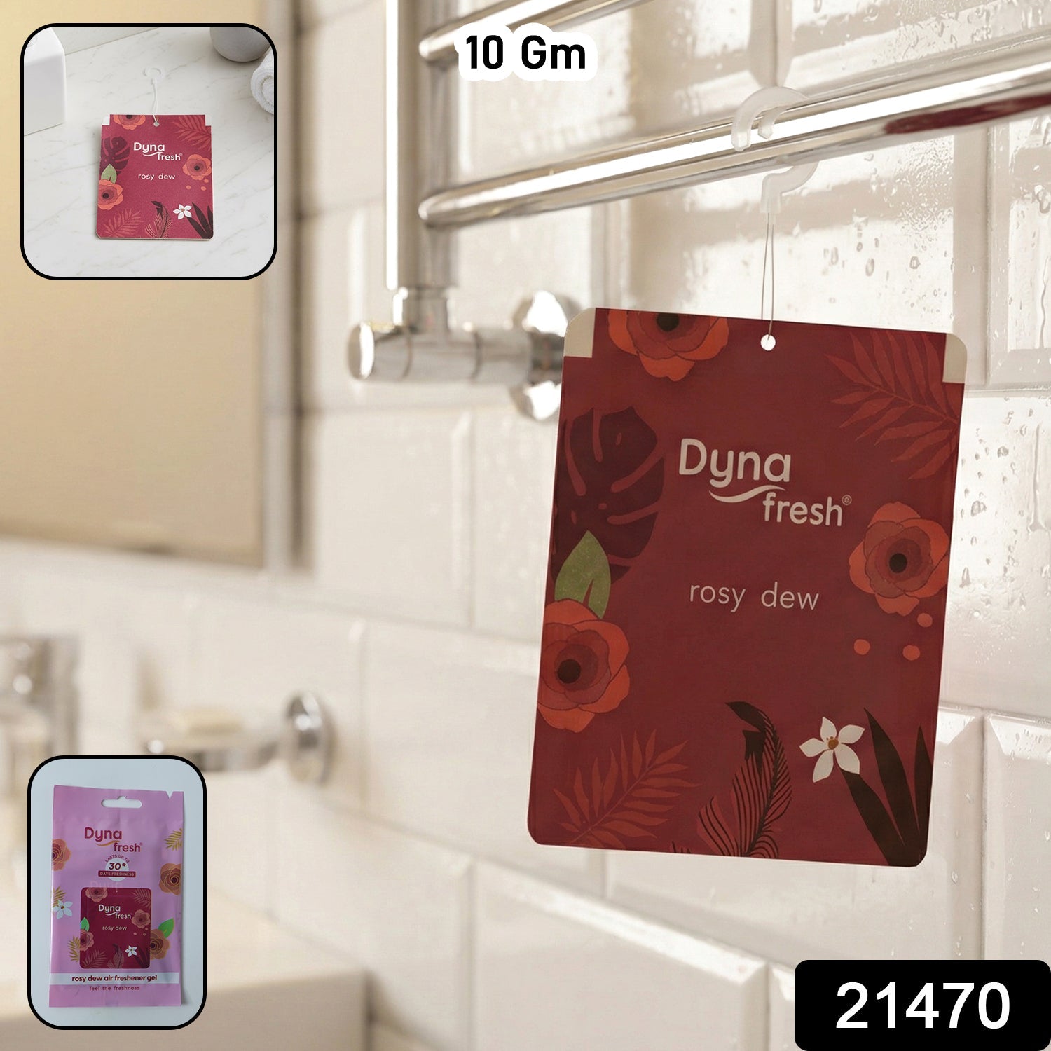 Rosy Dew Hanging Air Freshener – Floral Scent for Fresh Spaces Secondary image