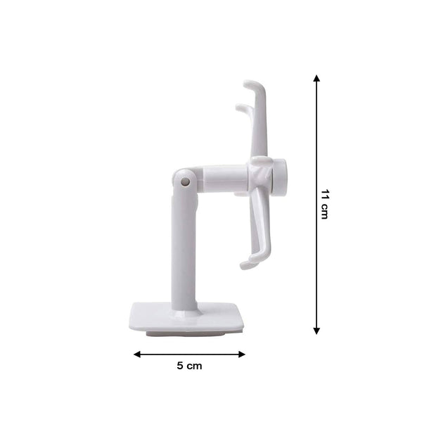 Set of six rotating self-adhesive hooks neatly installed on a kitchen wall.