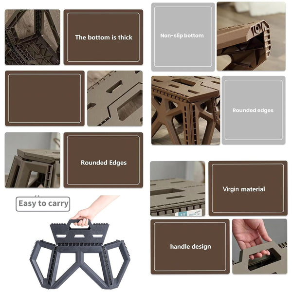 Anti-slip surface detail of Supermom 18 inch folding stool for stability