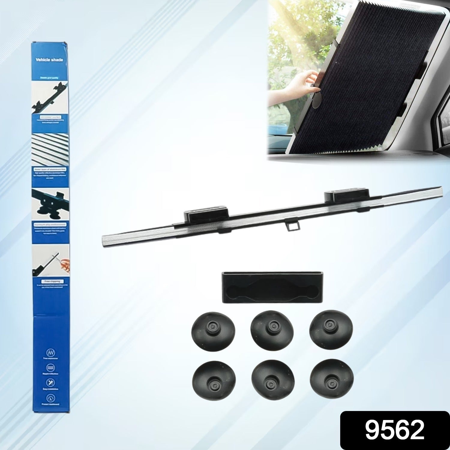 Car Windshield Sun Shade – Foldable UV Protection | Velvet Wheels Secondary image