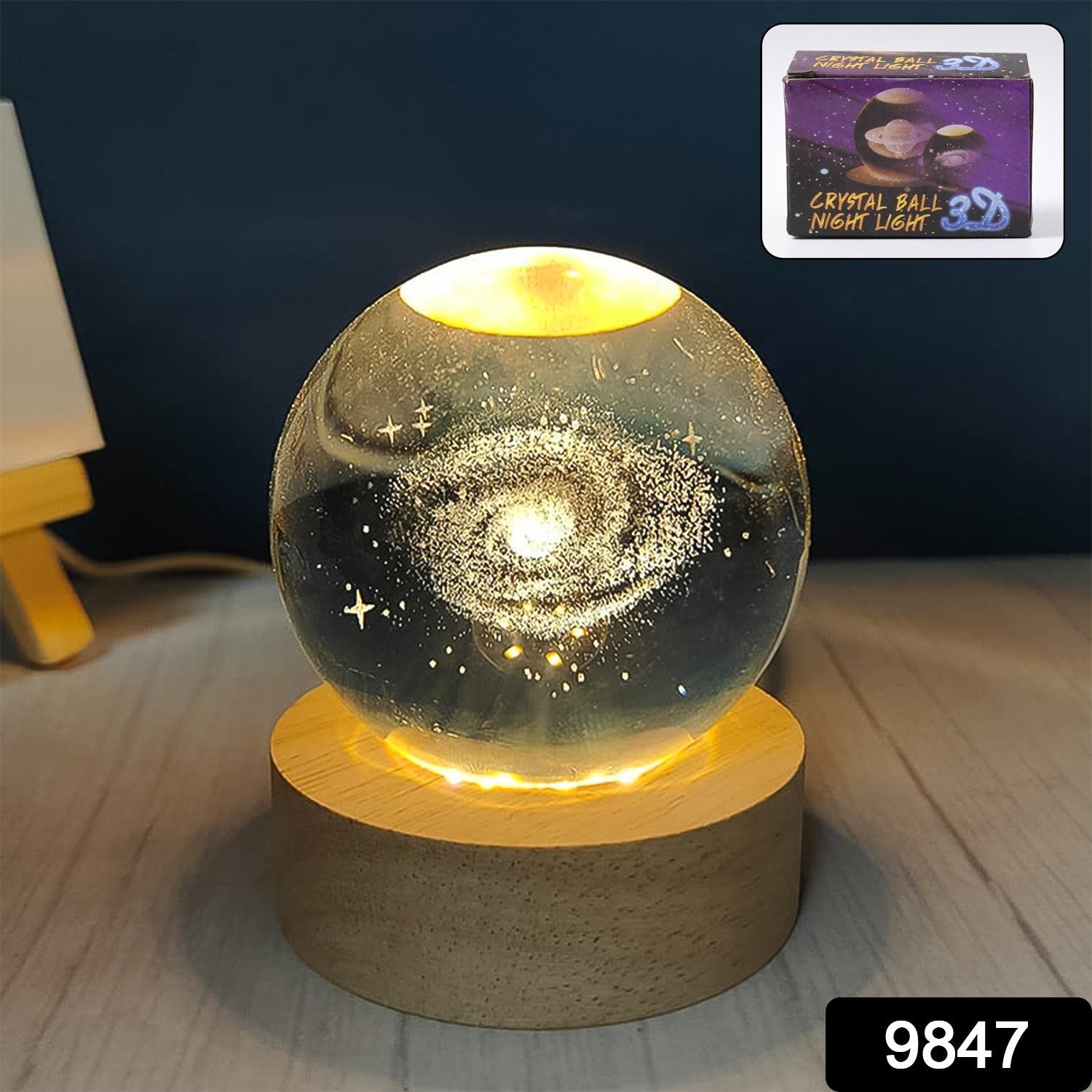 3D Crystal Ball Lamp – Magical Night Light & Elegant Decor Secondary image