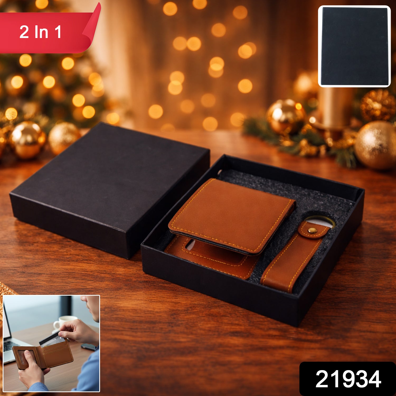 Men’s Wallet with Detachable Keychain – Compact & Durable Design Secondary image