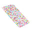 Sheet of self-adhesive crystal stickers in various shapes and sizes for crafts.
