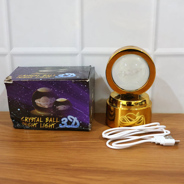 Ambient LED decorative lamp featuring 360 degree rotating Radhe Krishna crystal ball