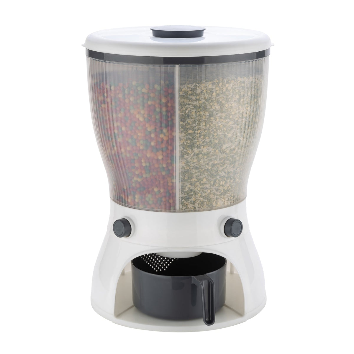 Modern kitchen counter featuring the 4-in-1 rice and grain dispenser. Main image