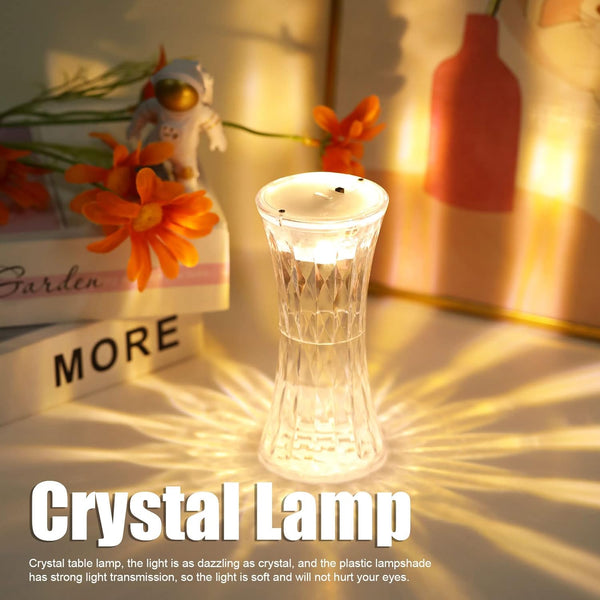 Detail of the transparent crystal-like design of the Night Light, showcasing its shine.