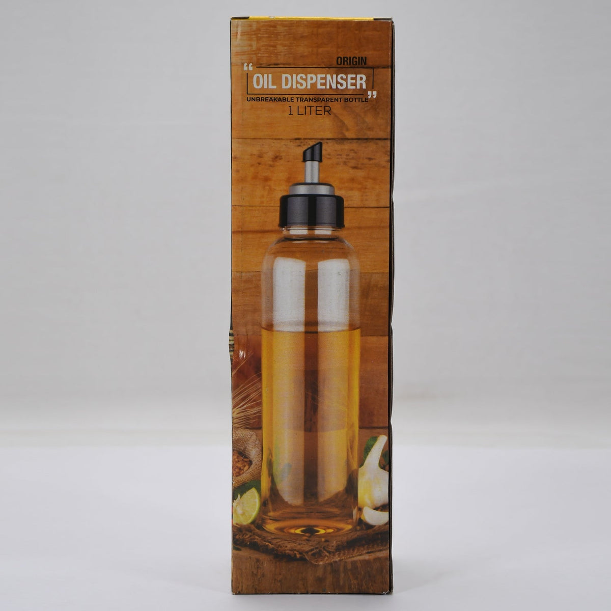 Vastate 1 litre plastic oil dispenser with transparent body and ergonomic design. Main image