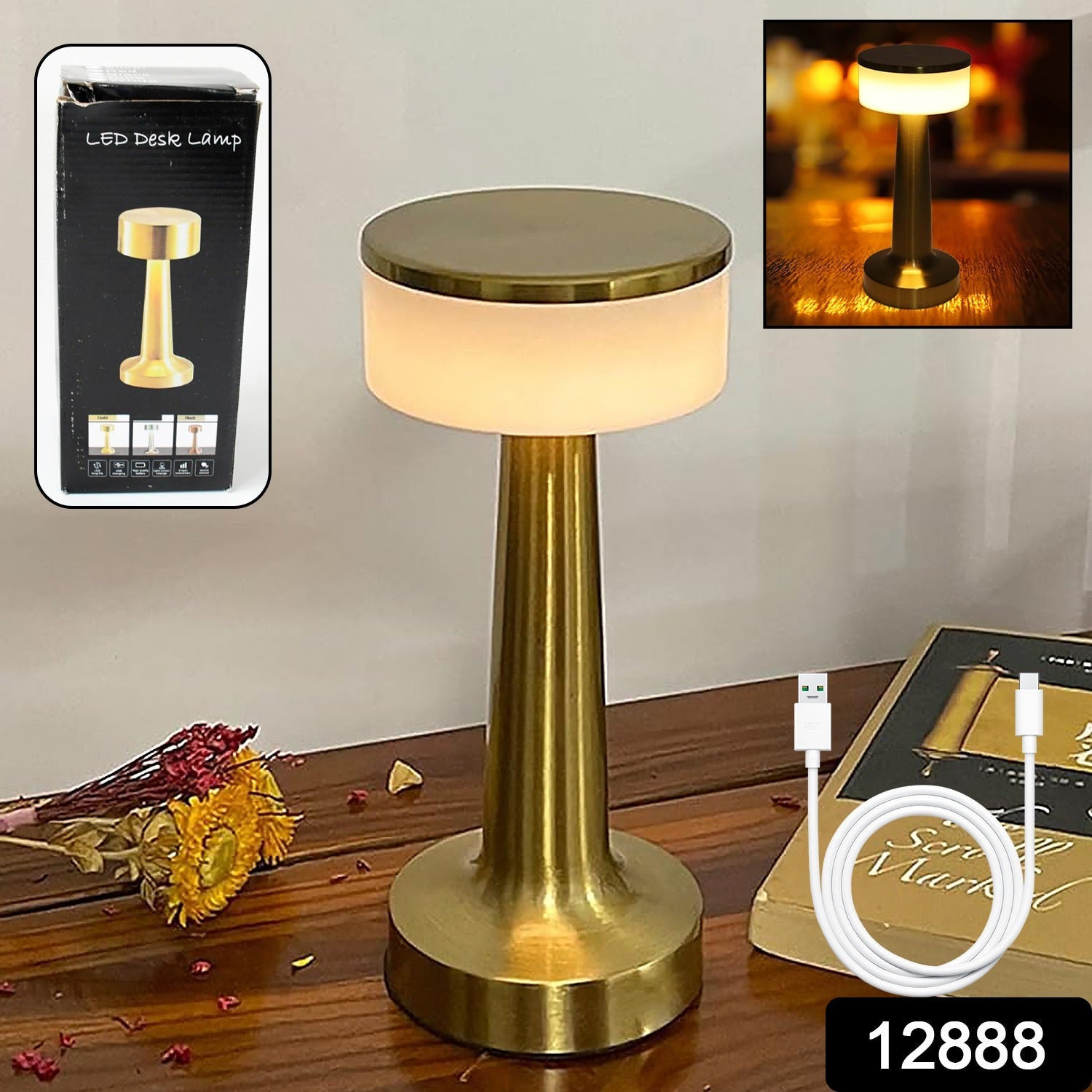 Portable LED Desk Lamp – Touch Control, Dimmable, USB | VoltDesk Secondary image