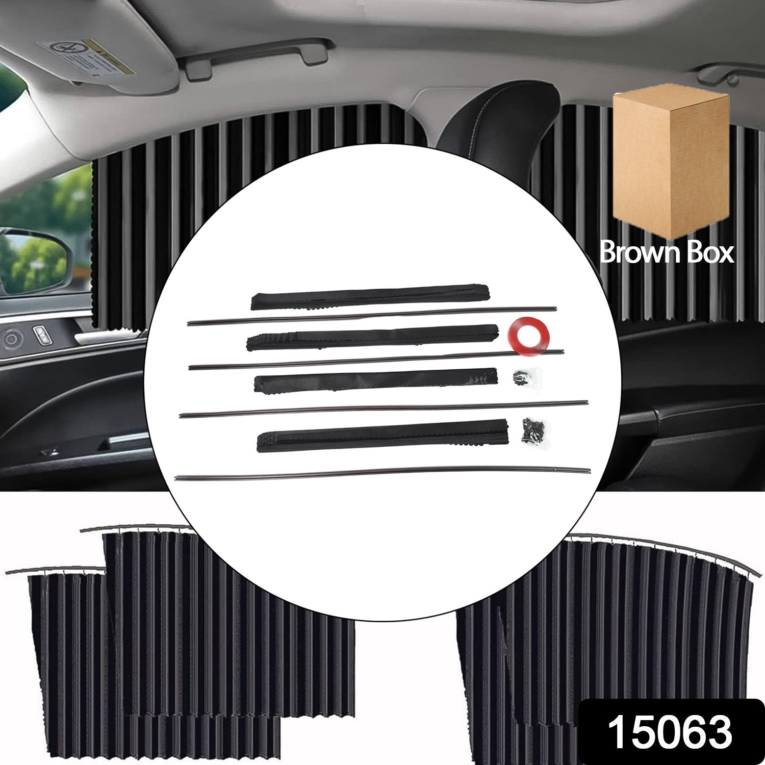 Car Window Sunshade – 4 Pcs Magnetic Set for UV & Privacy | Velvet Wheels Secondary image