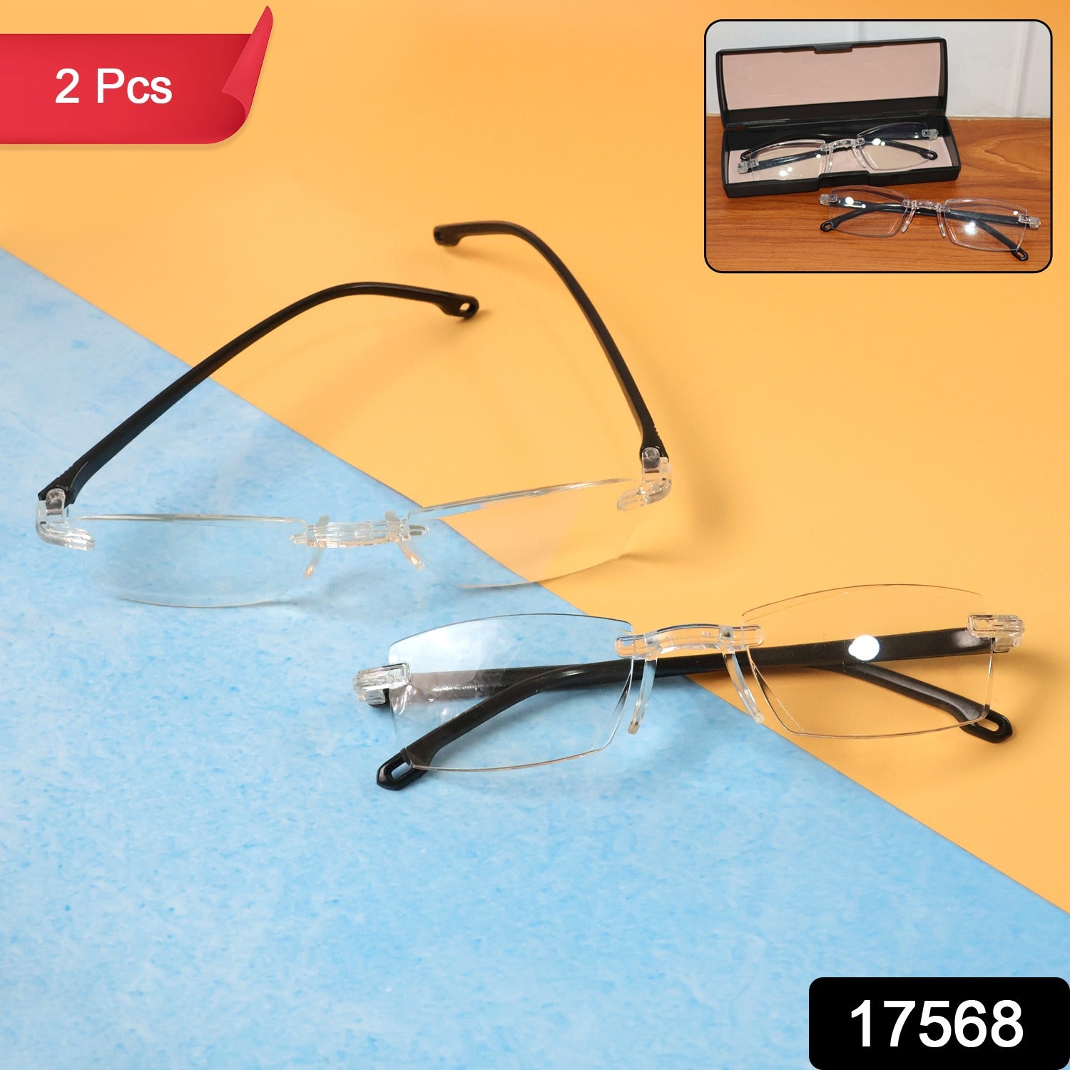 Rimless Reading Glasses – Lightweight Pack of 2 Comfort Readers Secondary image