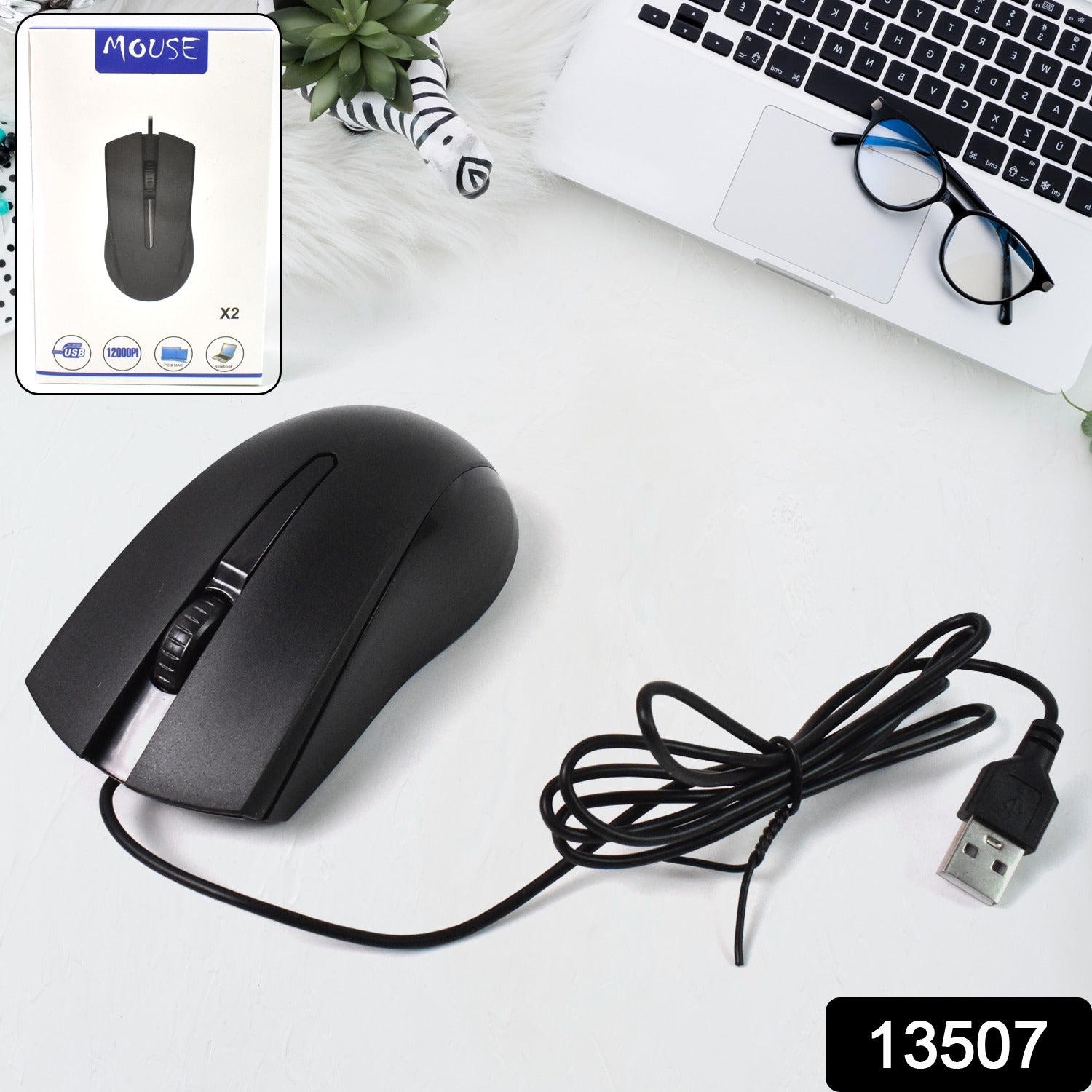 Wired Optical Mouse X2 – Precision & Comfort for PC/Laptop | Compshop Secondary image