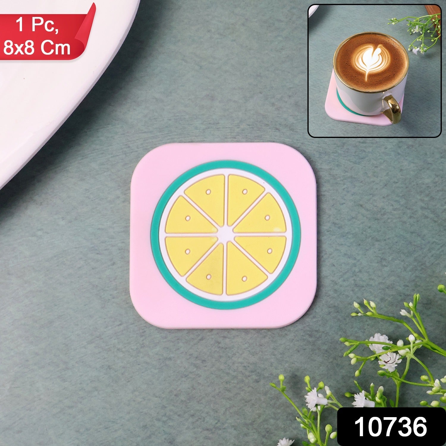 Silicone Lemon Drink Coaster – Heat-Resistant Table Protector Secondary image