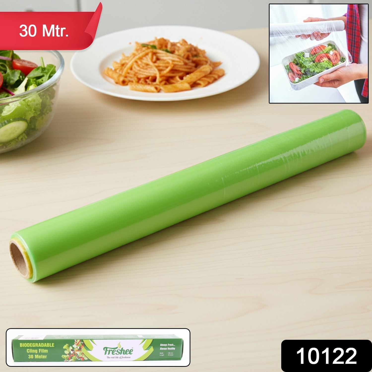 Biodegradable Cling Film Roll – 30 Metre Tear-Resistant Wrap Secondary image