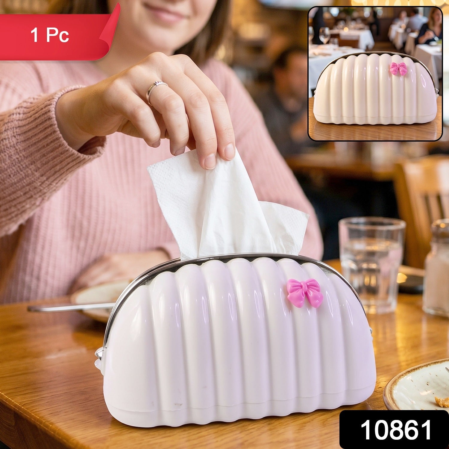 Shell Shape Tissue Dispenser – Elegant Decor for Home & Car Secondary image