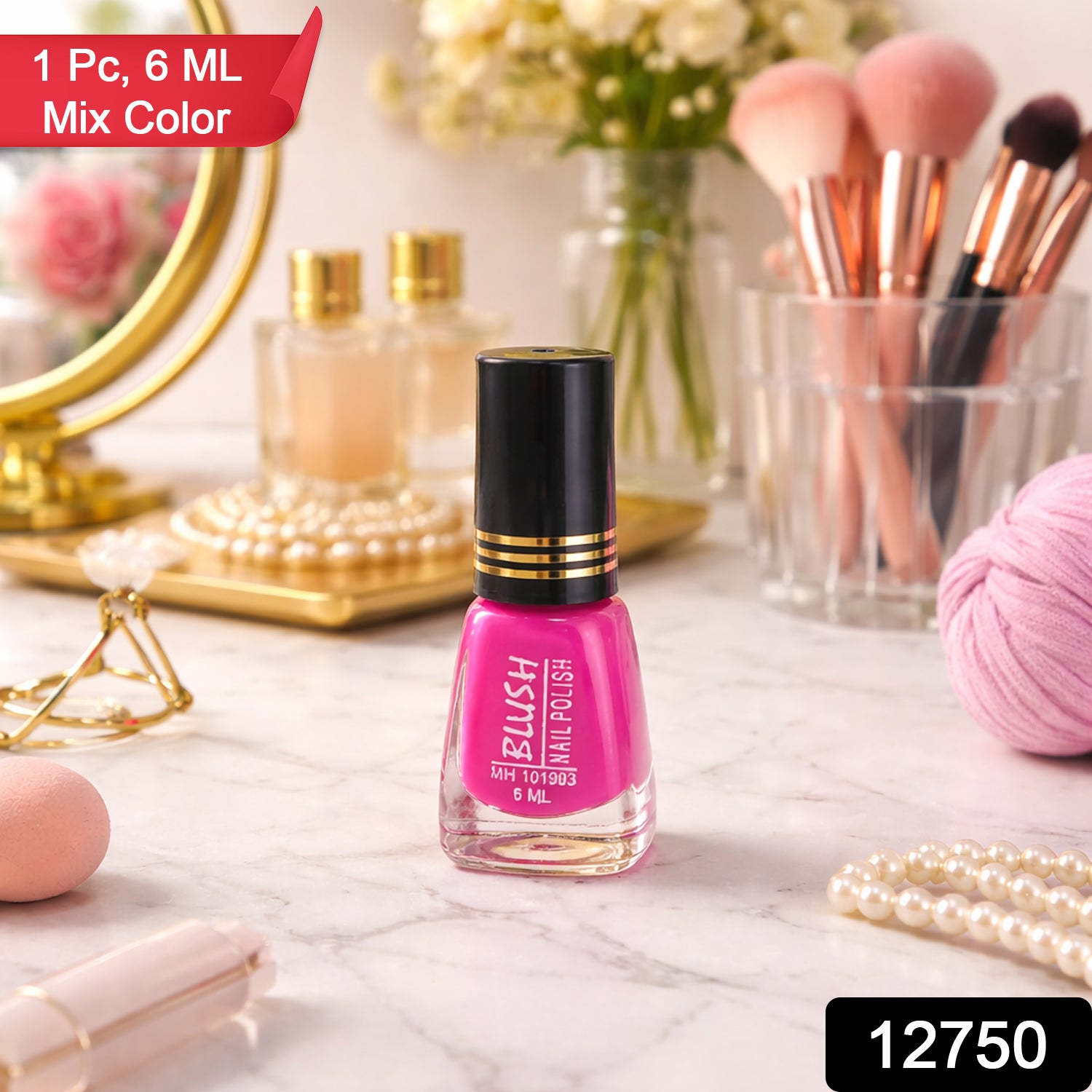 Mini Matte Nail Polish – Quick-Dry 6 ML Glitter Finish Secondary image
