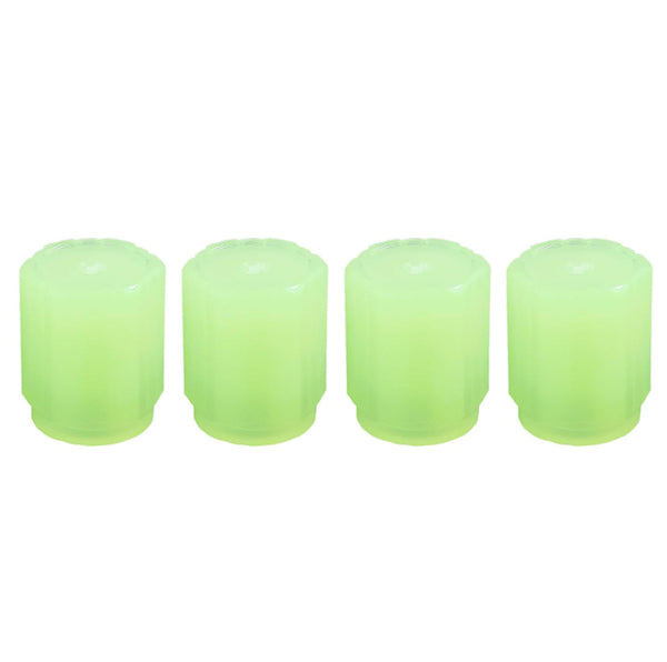 Light rim caps glowing for enhanced tire visibility