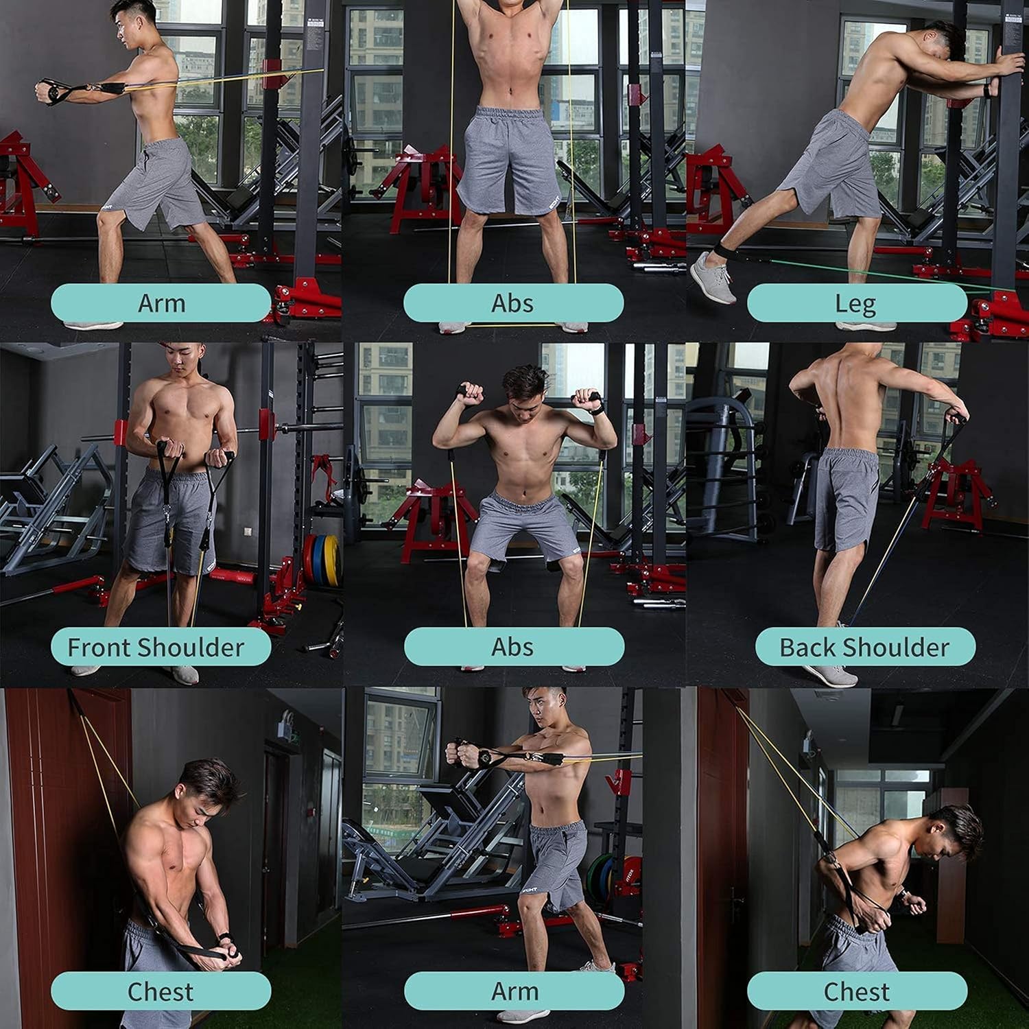 11 Pcs Resistance Band Set For Men & Women Secondary image