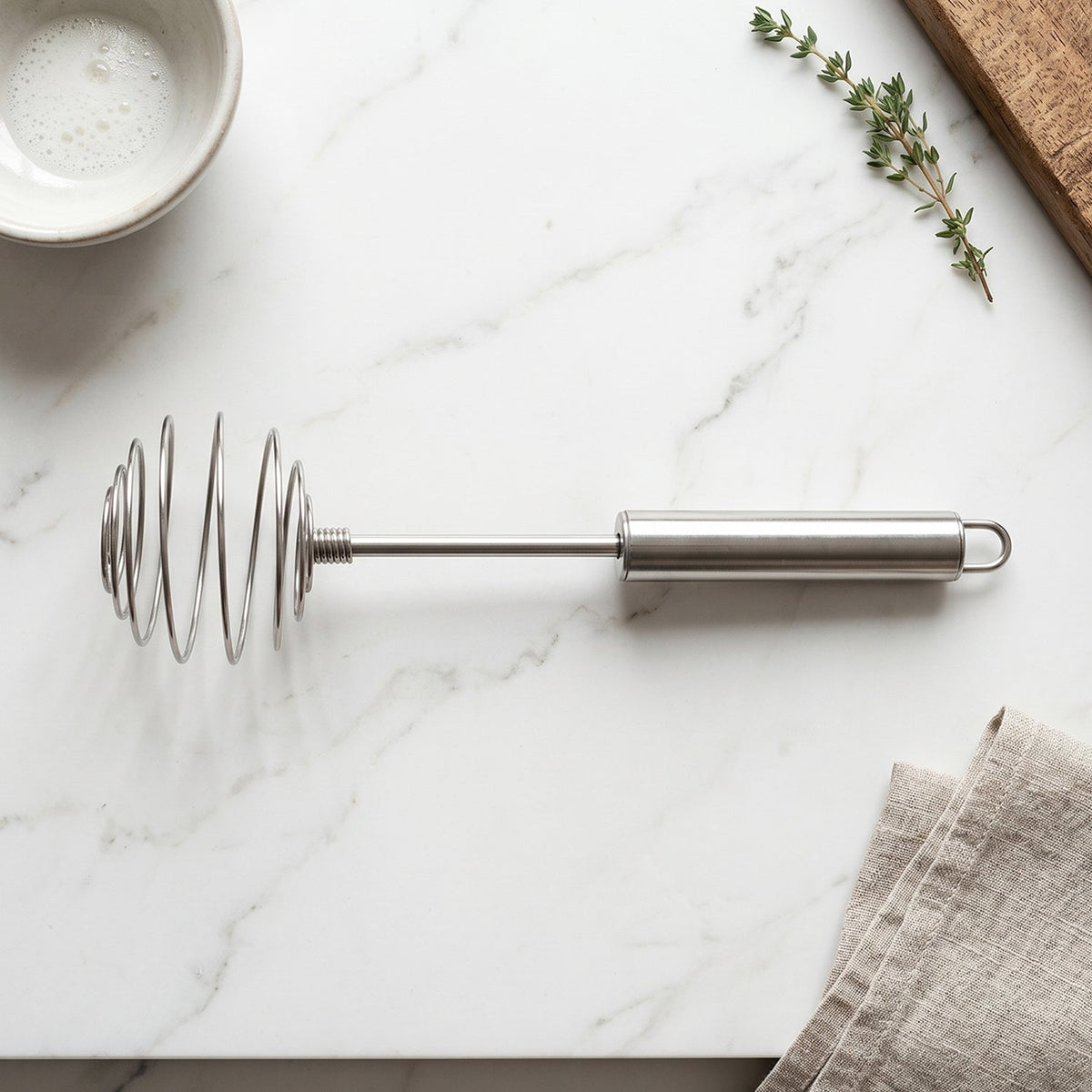 Stainless steel large round spring whisk for kitchen use Main image