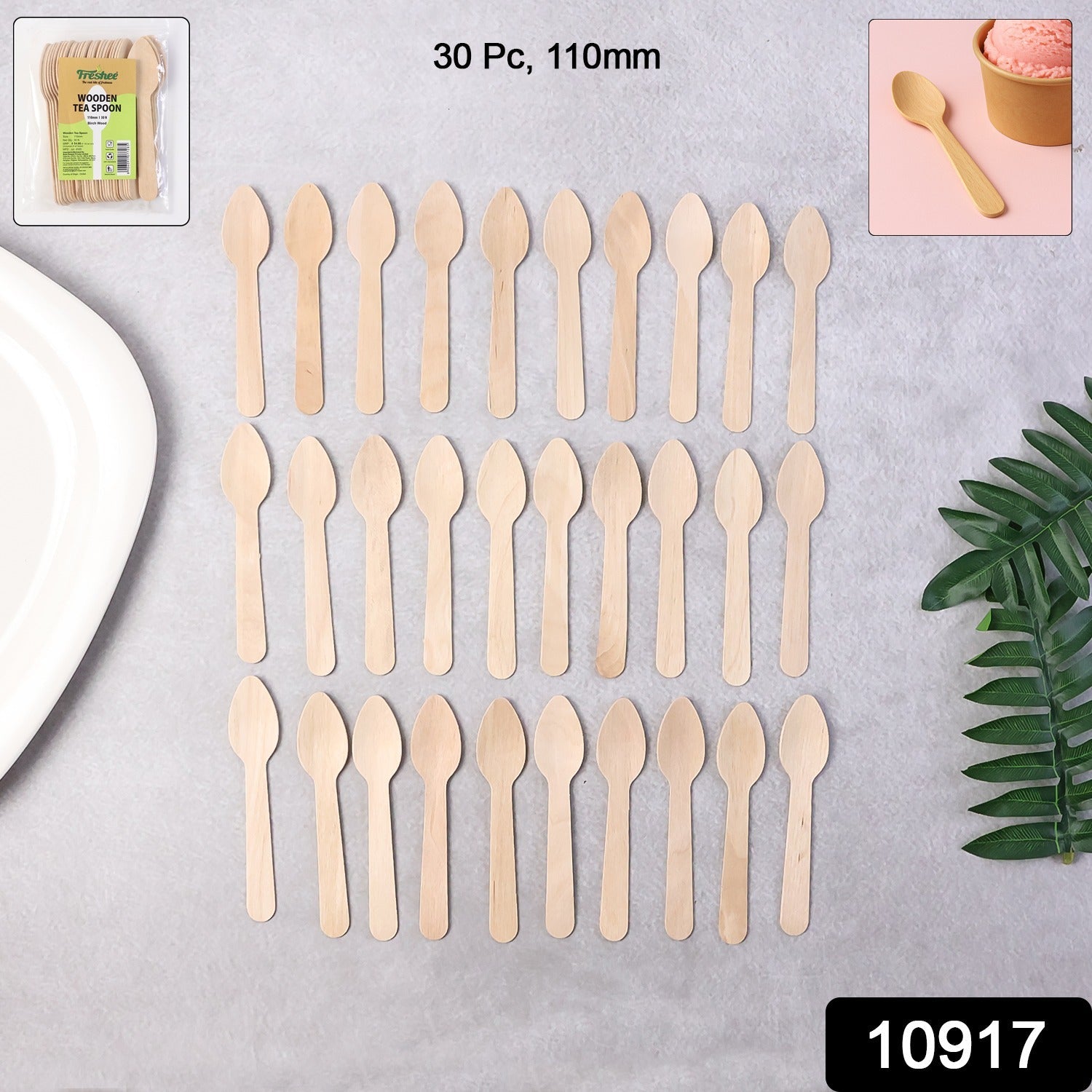 Wooden Tea Spoon 110mm – Eco-Friendly & Sturdy 30 Pcs Pack Secondary image
