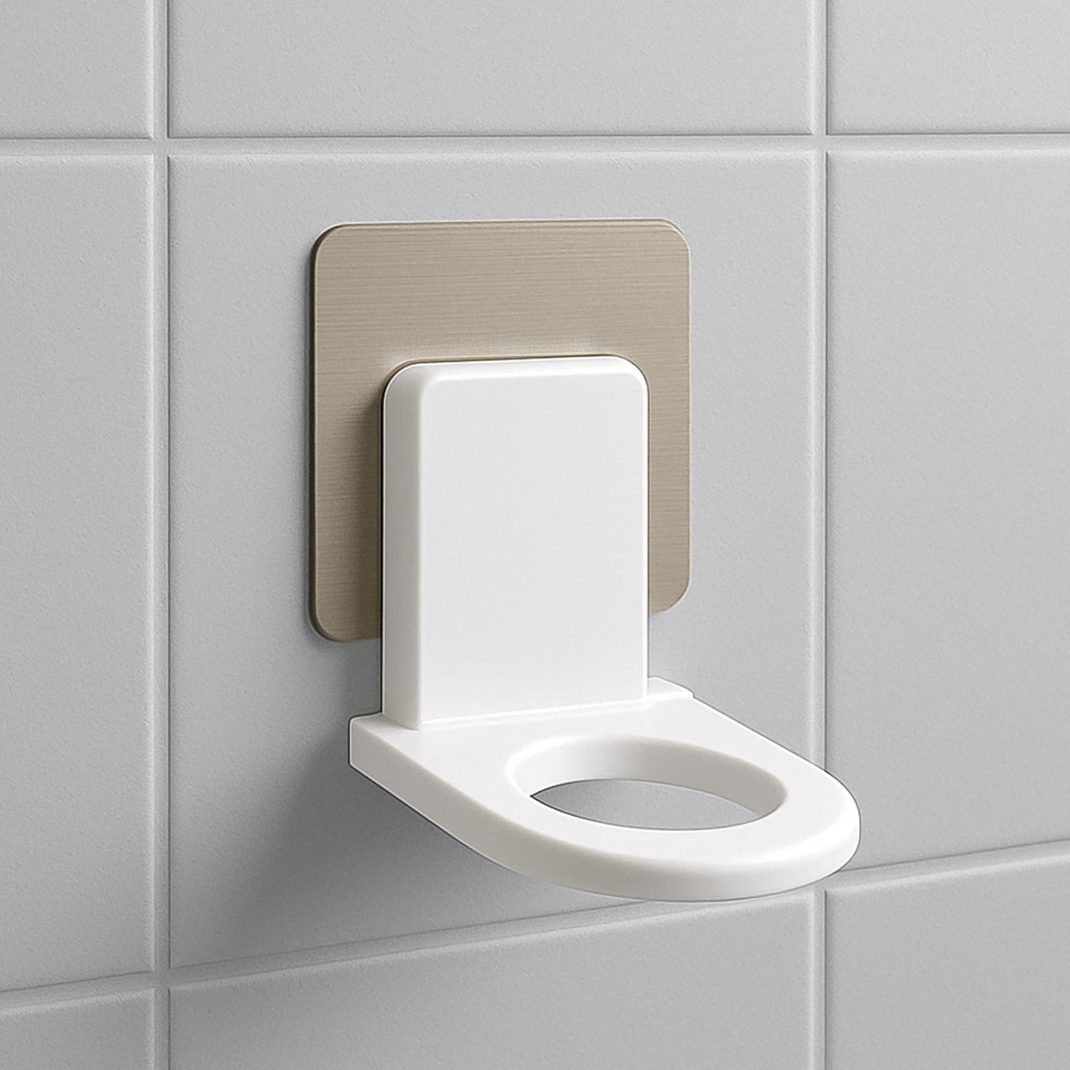 Adhesive Bathroom Hook – No-Drill Shampoo Holder | VelvetBubbles Secondary image