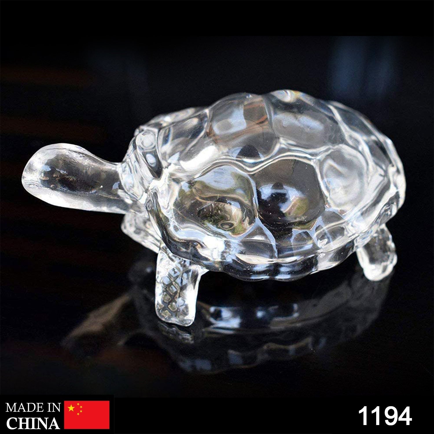Feng Shui Crystal Turtle – Vastu Positive Energy Idol | Indo Glow Secondary image