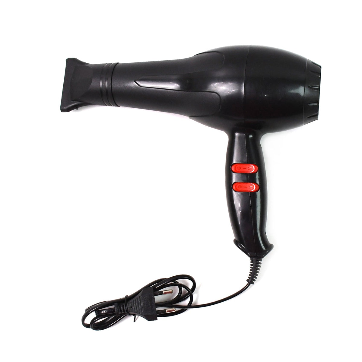 Professional hair dryer with nozzle attachment on a white background. Main image