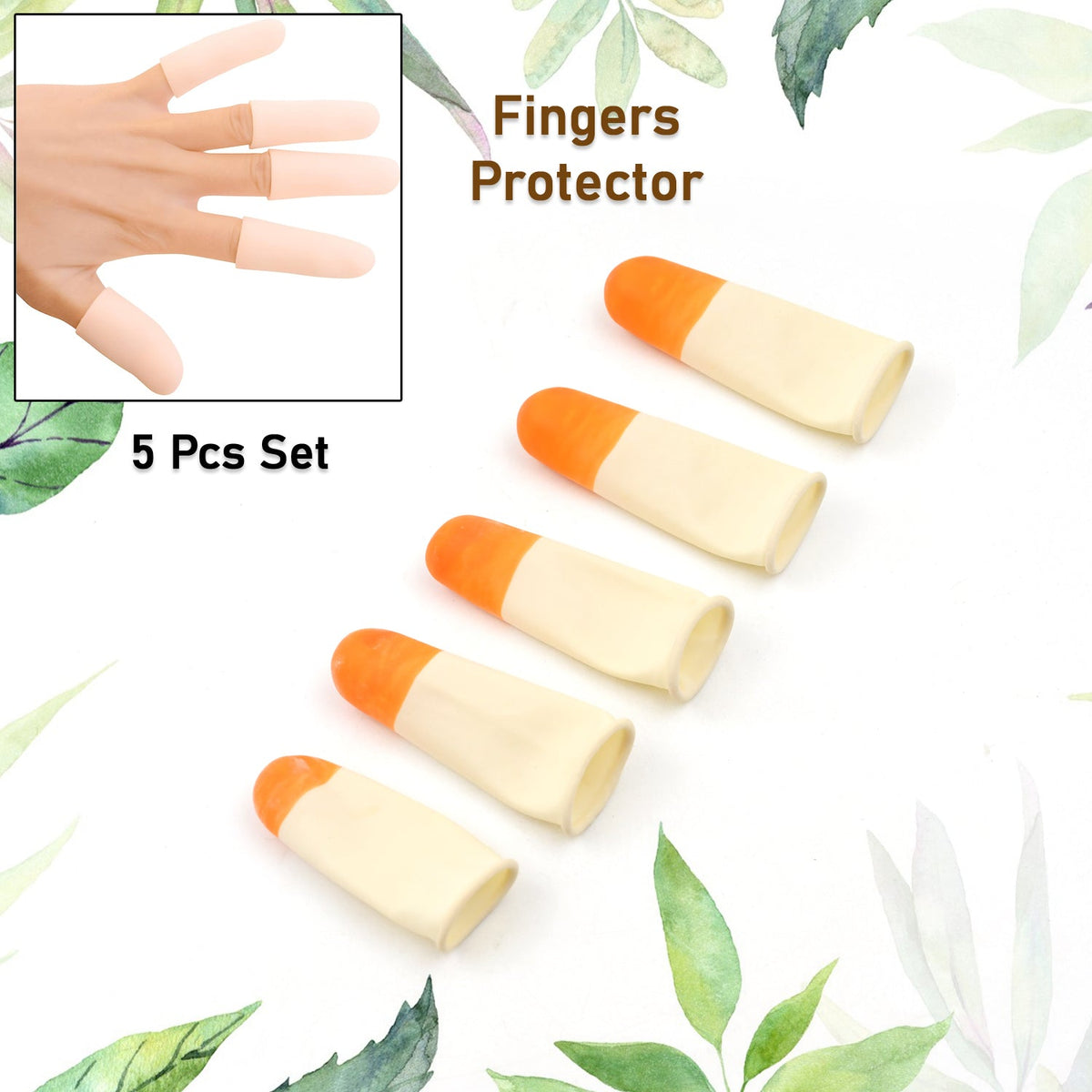 Silicone finger protectors sleeves on fingertips for pain relief Main image
