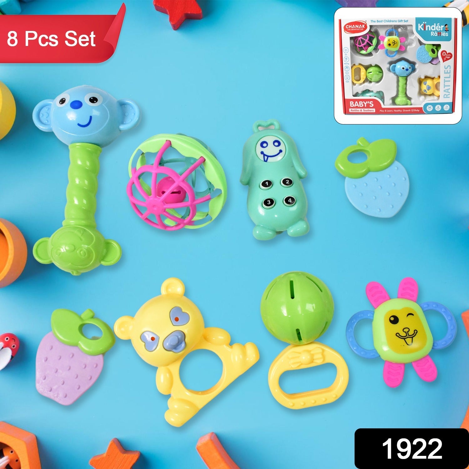 Baby Rattle & Teething Set – 8-Piece Non-Toxic | Aditi Secondary image
