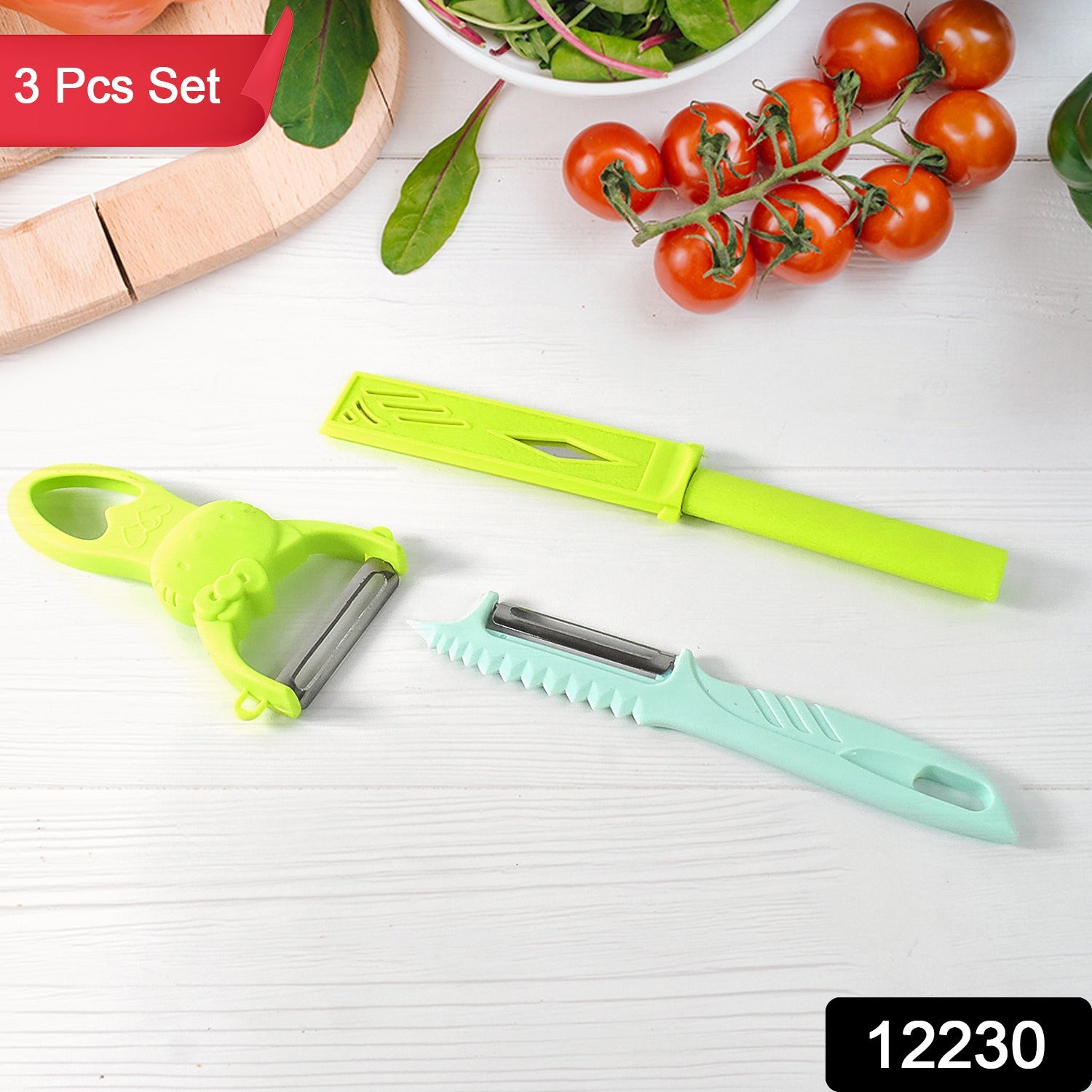 Kitchen Vegetable Peelers – 3 Piece Set with Non-slip Handles Secondary image