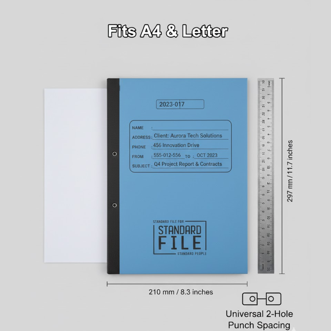 A4 File Folder – Plastic Clip Document Holder | Filora Secondary image