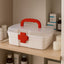 Organivo 3-compartment First Aid Box in white with its retail packaging.
