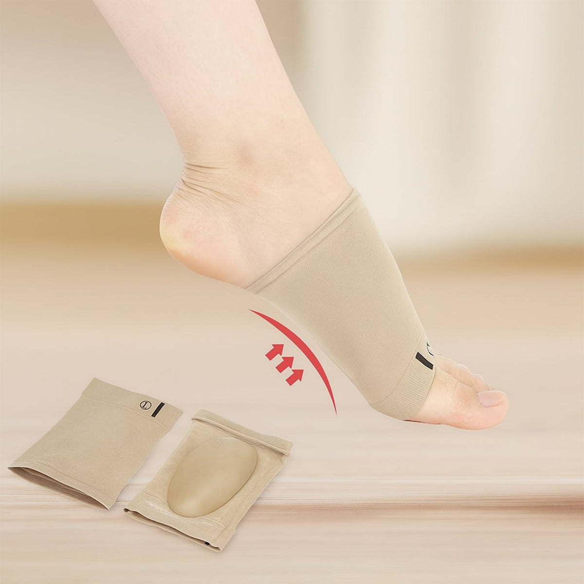 A pair of Arch Support Sleeves designed for flat feet and plantar fasciitis relief. Main image