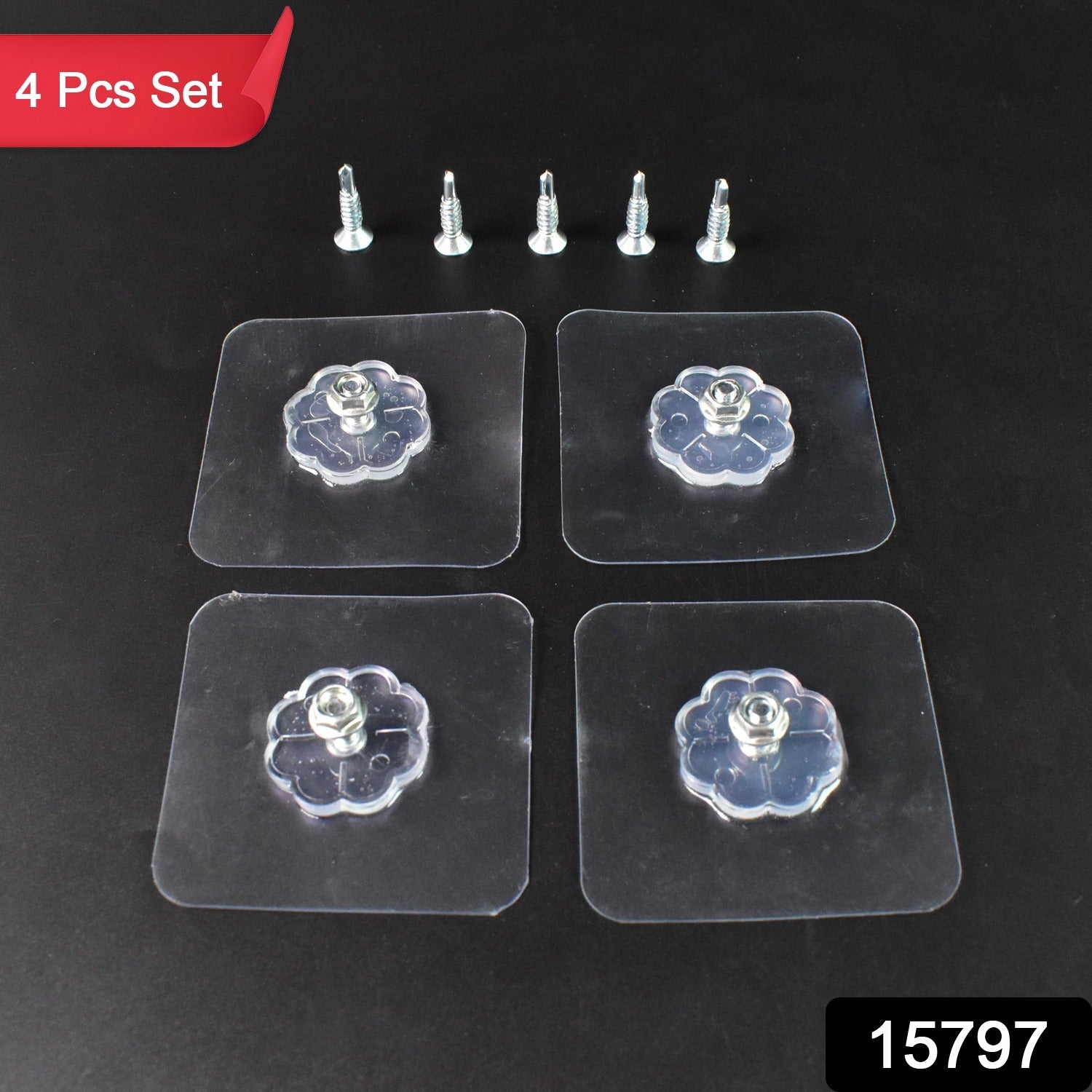 Self Adhesive Hooks – Drill-Free Heavy Duty 4 Pcs Set | GlimmerHome Secondary image