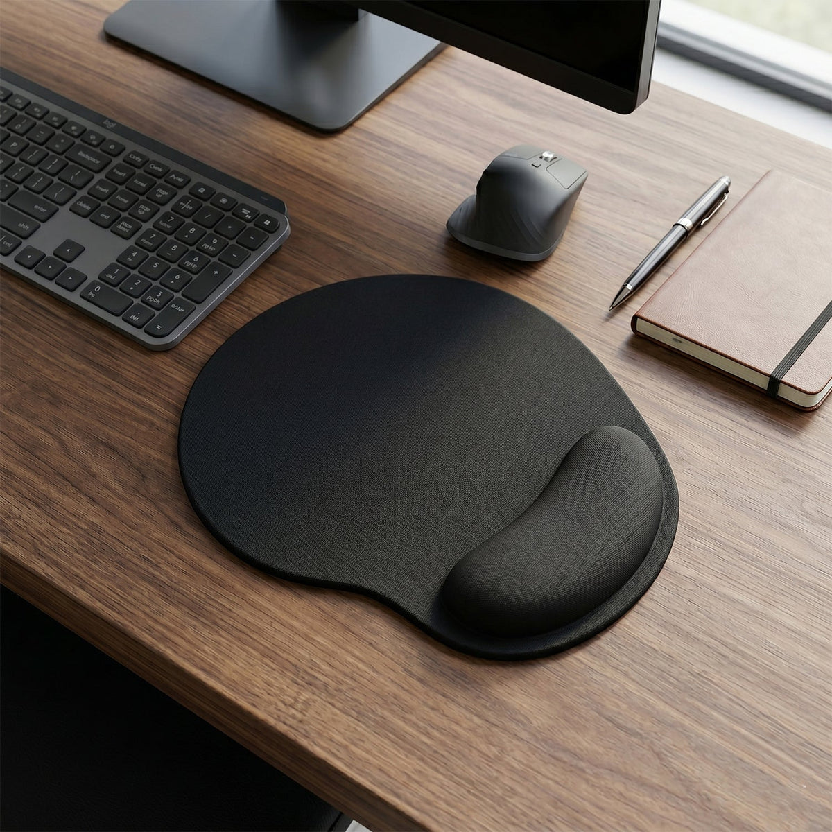 Ergonomic gaming mouse pad with gel wrist rest for comfort Main image
