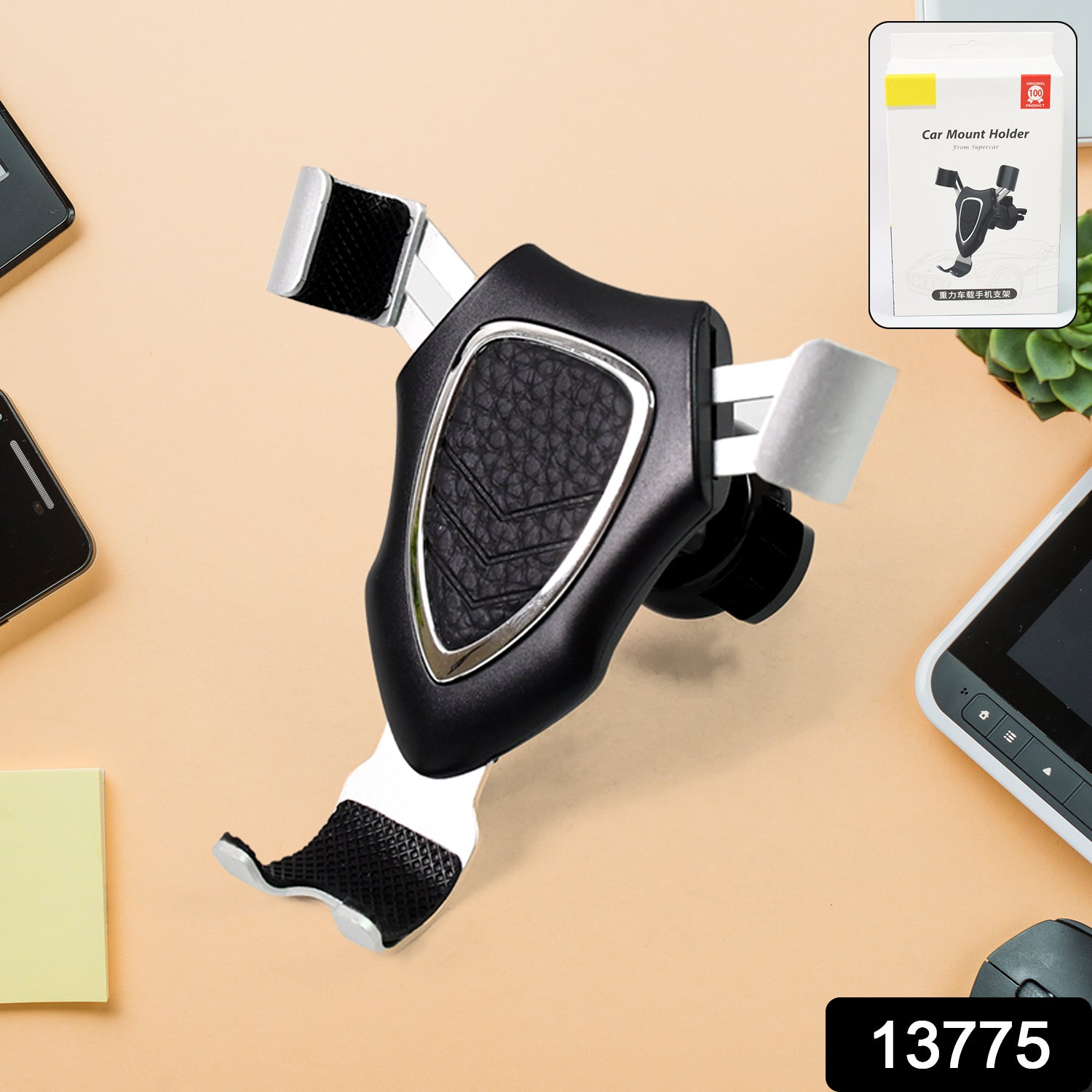 Car Phone Mount – Gravity Grip Mobile Holder | Velvet Wheels Secondary image