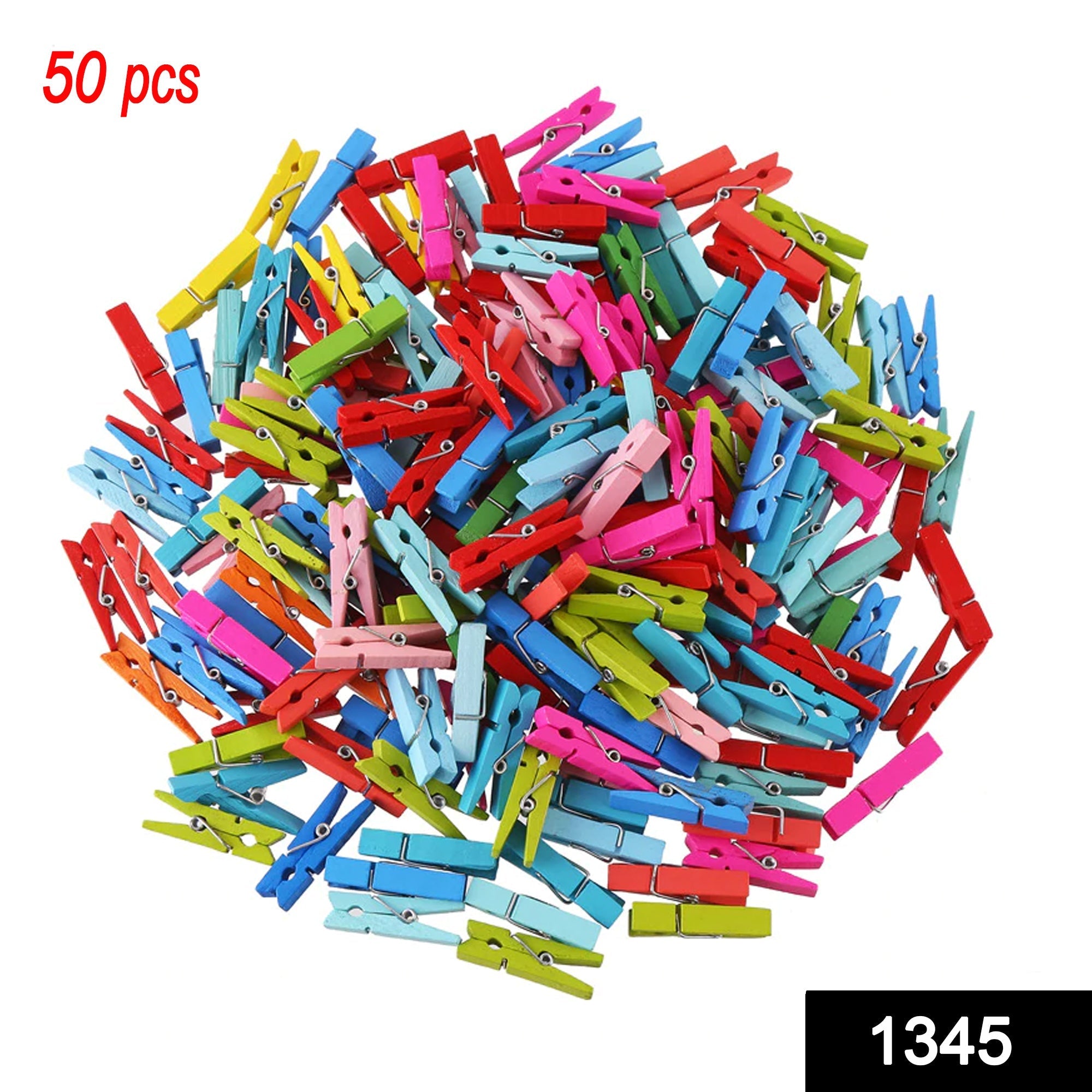 Wooden Cloth Pegs – Small Multipurpose Clips (50 Pcs) | Indo Glow Secondary image