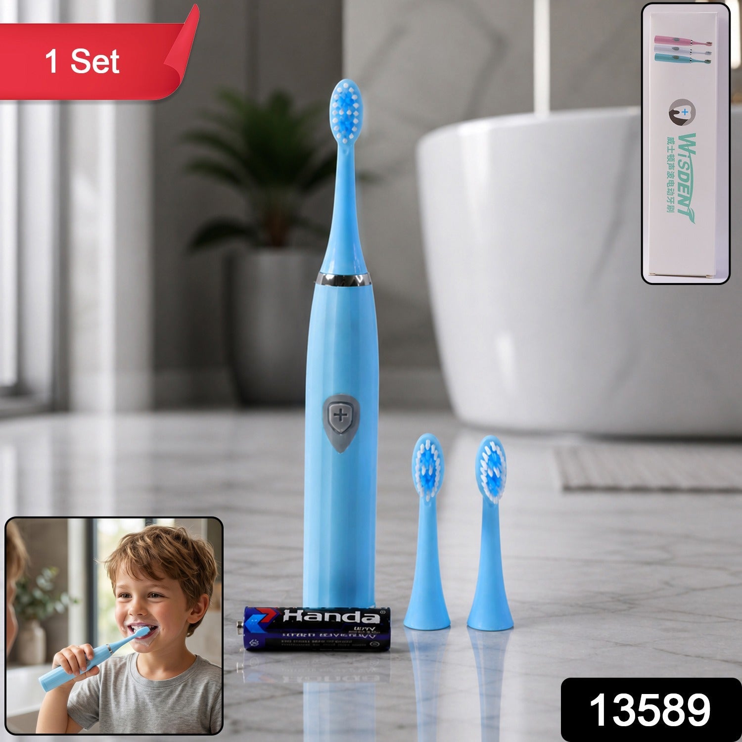 Battery Operated Electric Toothbrush – Portable Oral Care | BrushedUp Secondary image
