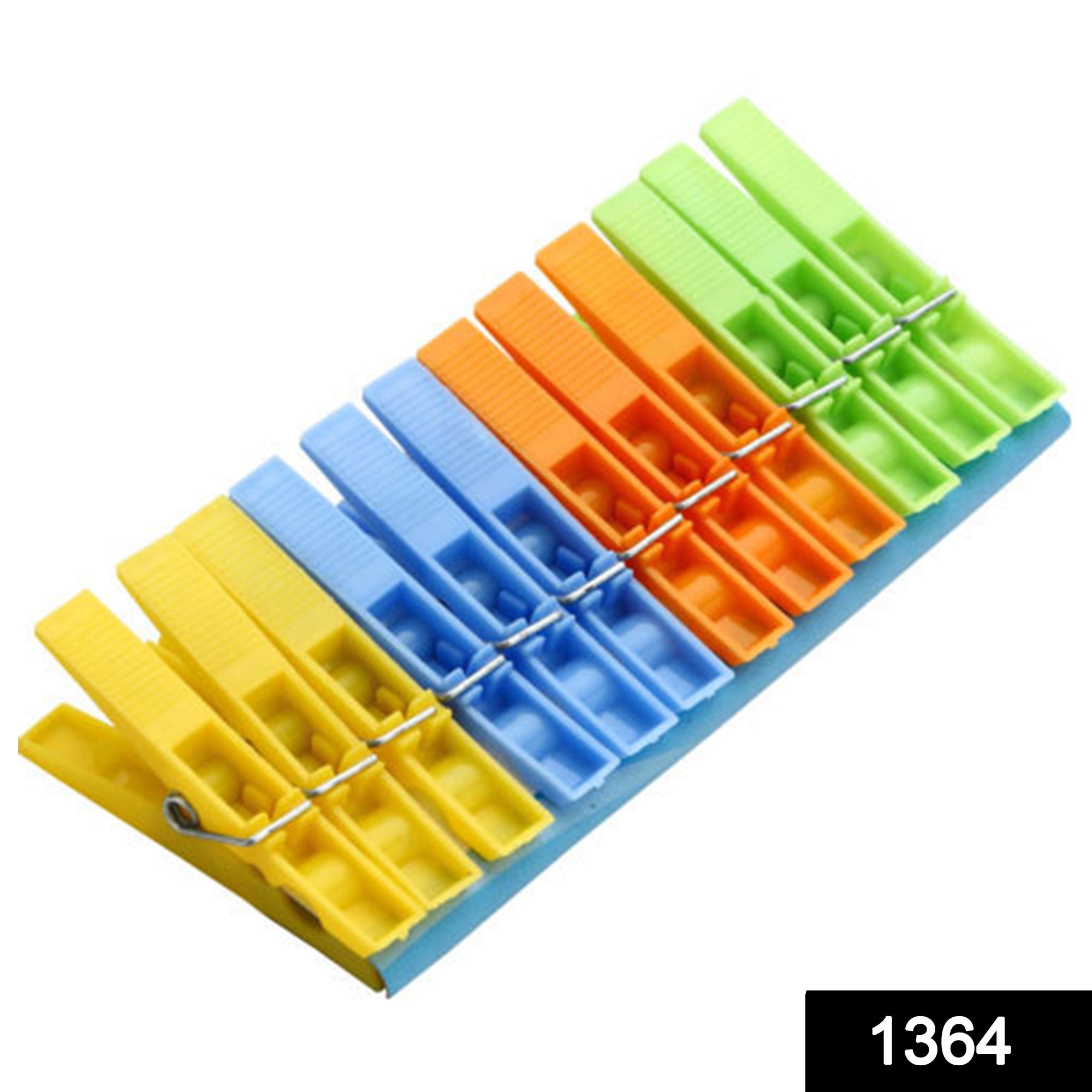 Cloth Clips 12 Pcs Multicolour – Strong Grip Laundry Pegs | BathNova Secondary image