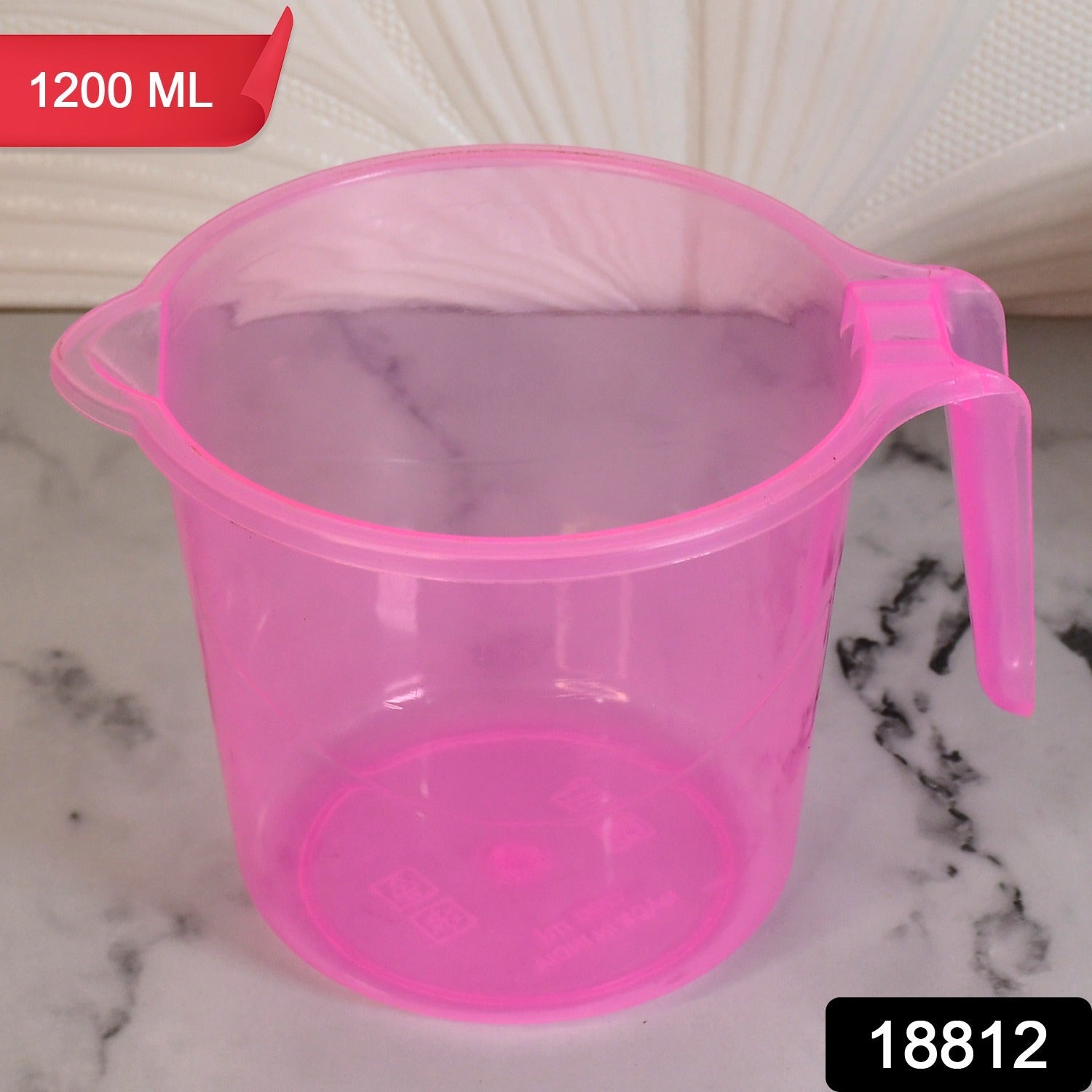 Bath Water Mug – 1200ml Transparent Plastic for Bathroom | Bathora Secondary image