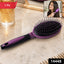 Cushioned paddle hair brush with ball-tip bristles for gentle detangling